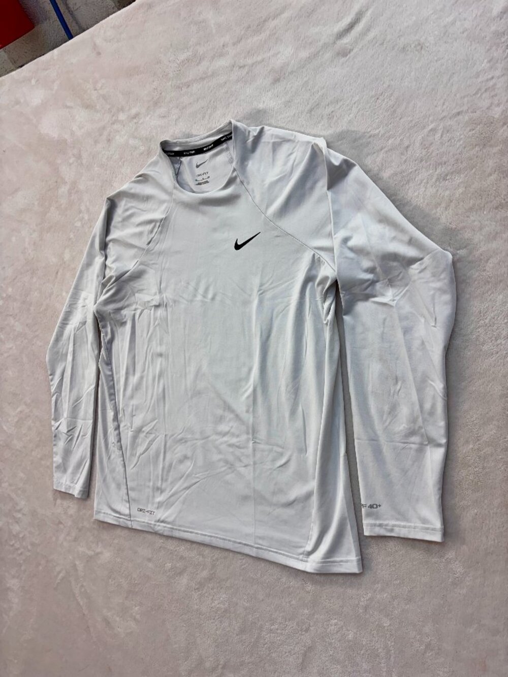 Nike Swim Dri-Fit Men's White Long-Sleeve UPF 40+ -- Size: XL -- Great Condition